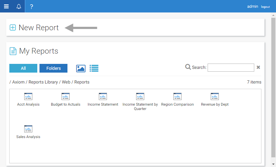 Create and view web reports
