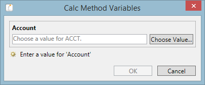 Setting up calc method variables