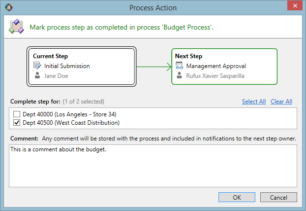 Tx. Active Process Completing a task in a plan file process