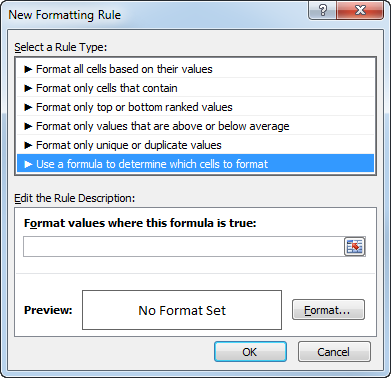 Using Conditional Formatting in spreadsheet-formatted grids