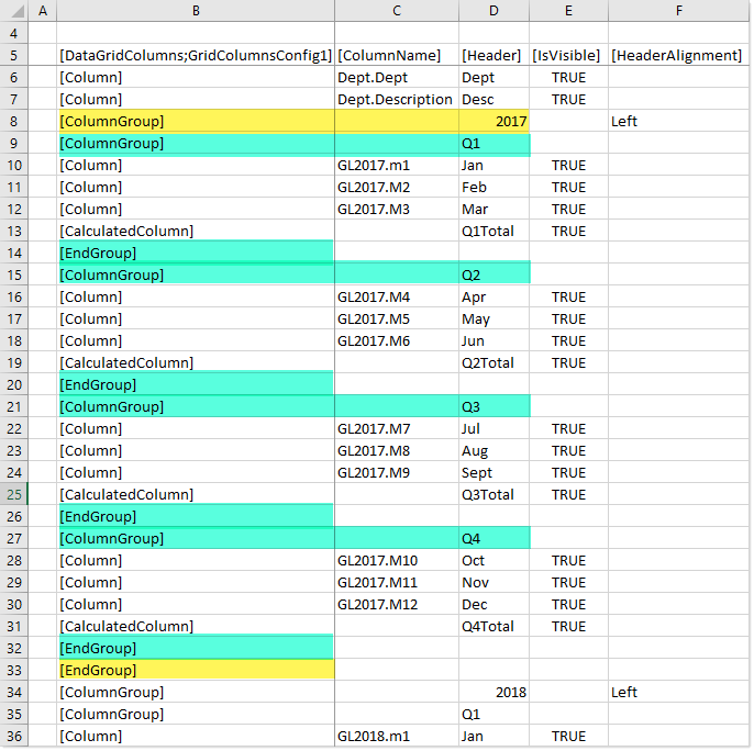Data Grid component for Axiom forms