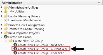 Creating a new file group