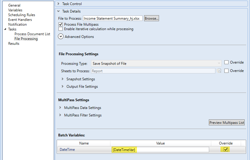 Setting a batch variable for use with Scheduler without using batch ...