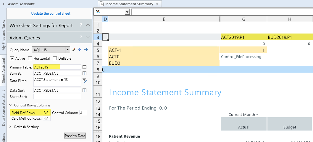 DataTableStreamException error when running an Axiom query
