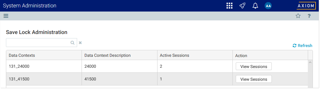 Session Lock Example Administering save data locks for Axiom forms