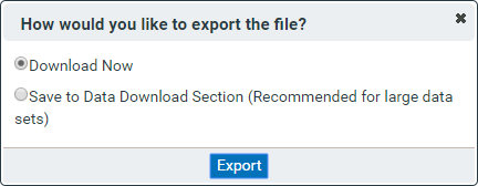 Exporting Data