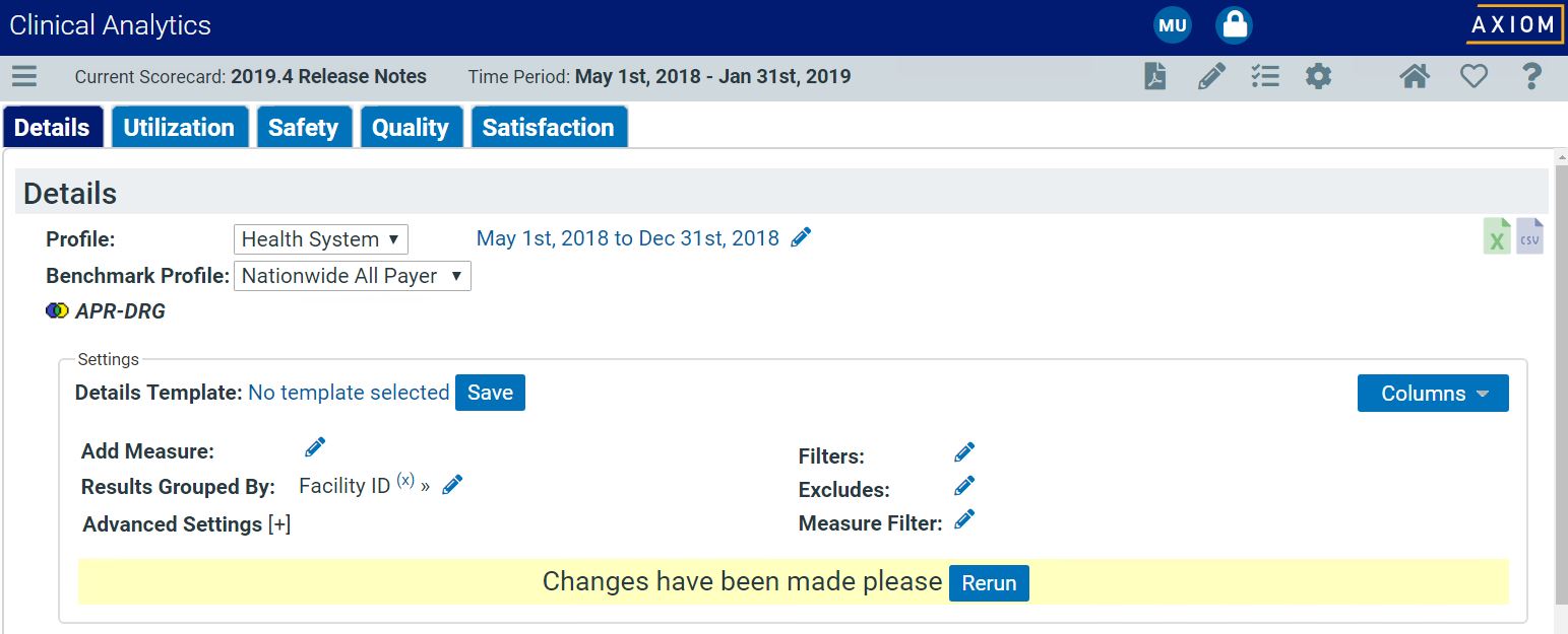 Clinical Analytics Version 2019.4 Release Notes