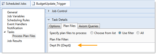 Setting up a Scheduler job for use with triggers