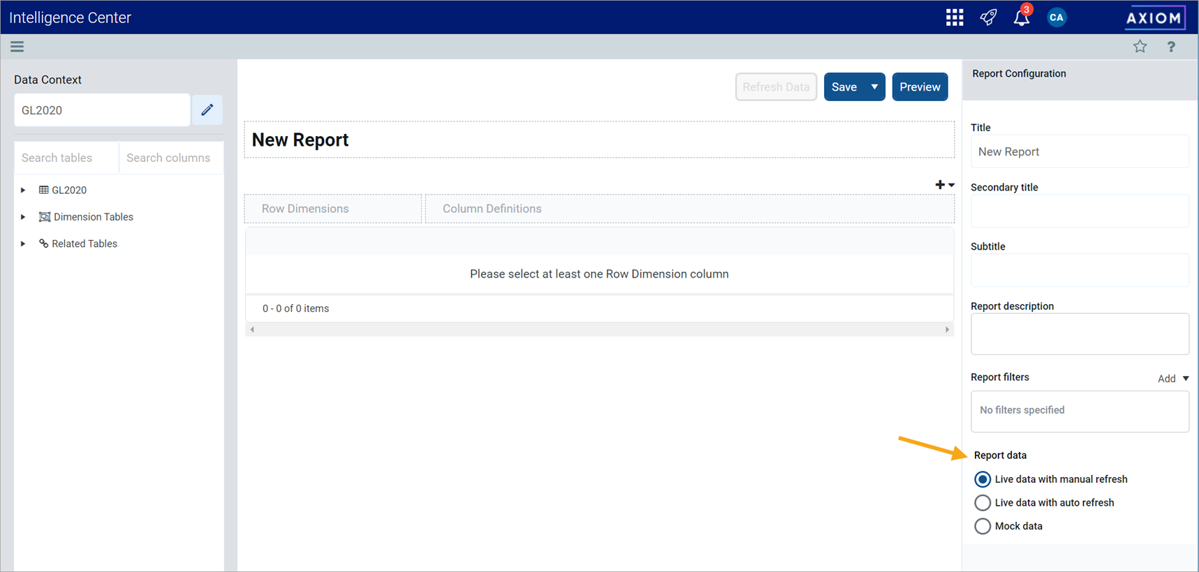 Using the Report Builder