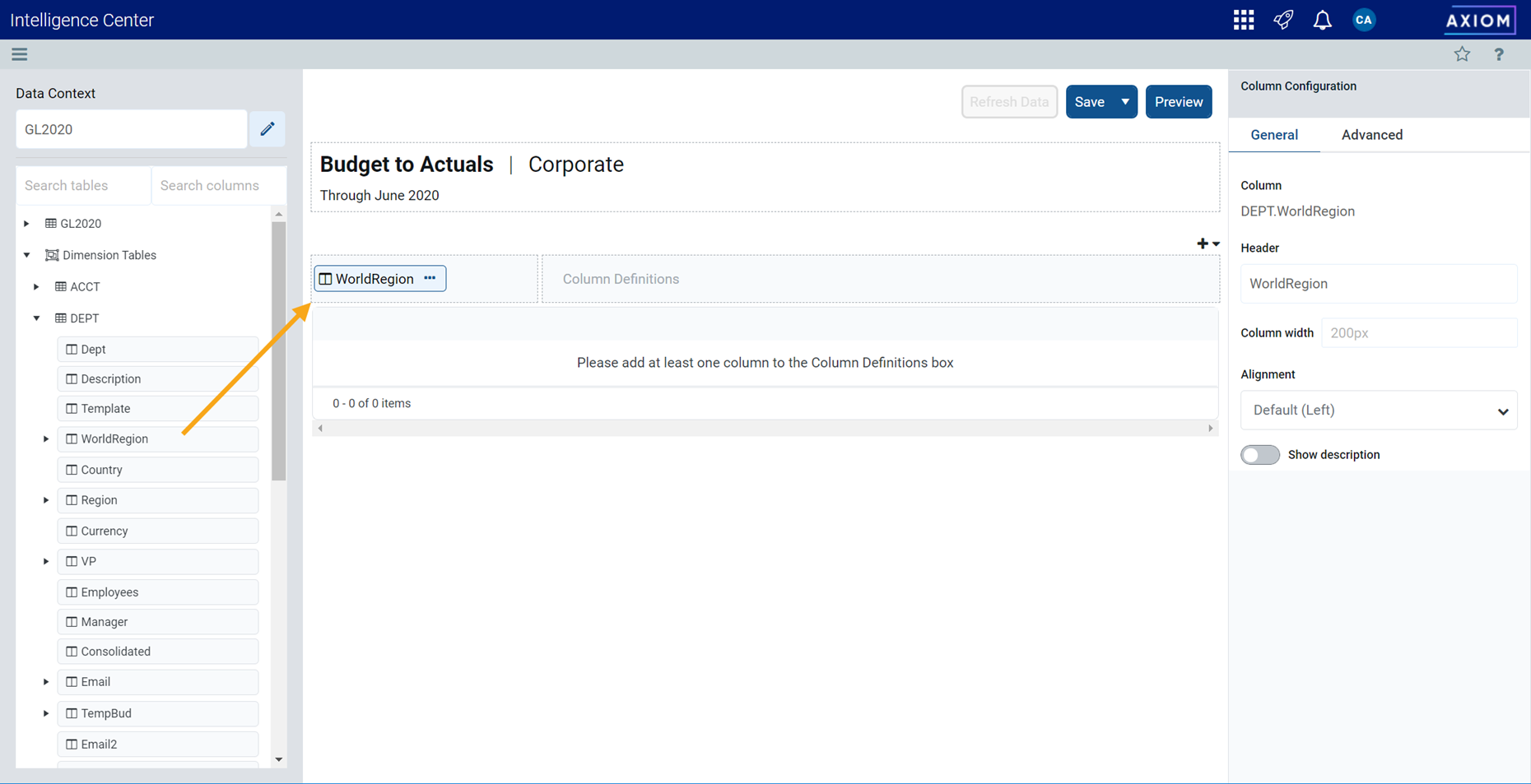 Creating new web reports