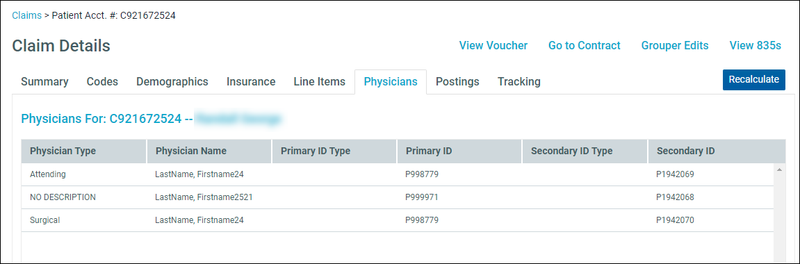 View claim details