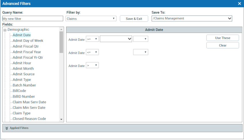 Build an advanced filter