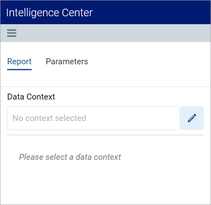 Defining the data context for a web report