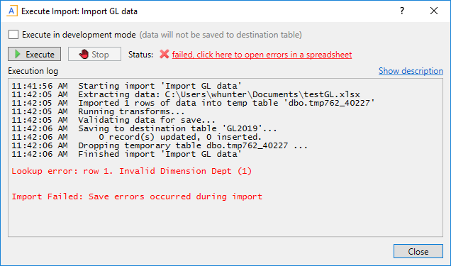 Executing imports