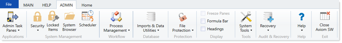 Admin Ribbon Getting to know the interface