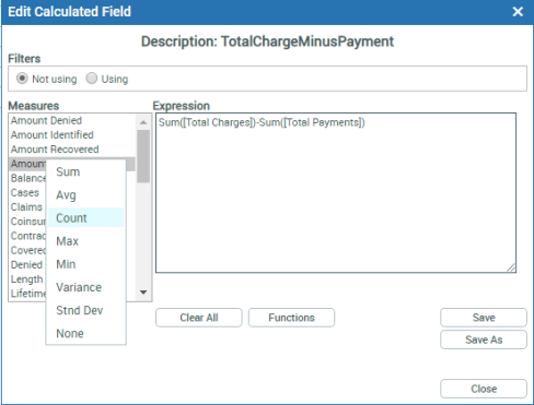 Edit or delete a calculated field