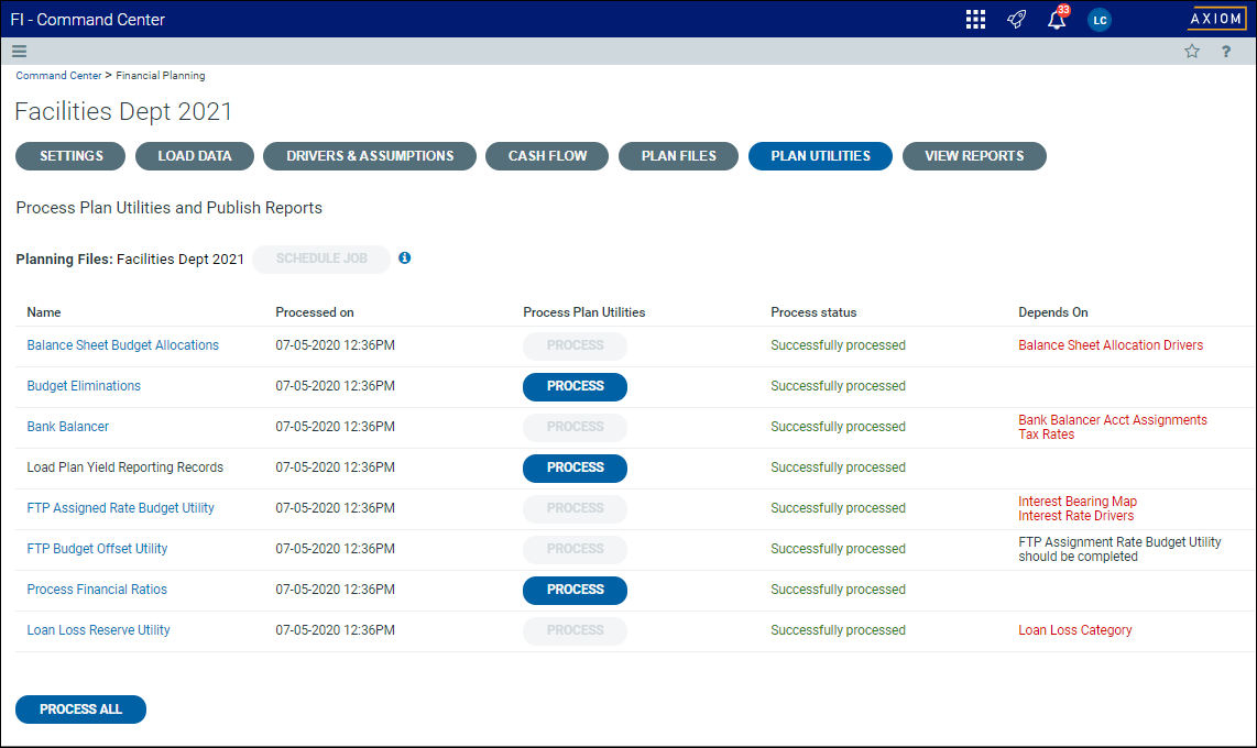 Using the Load Plan Yield Reporting Records utility