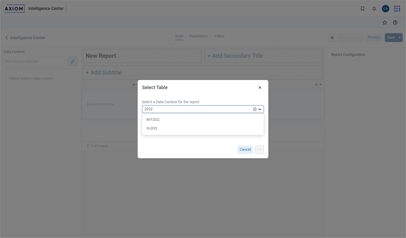 Creating new web reports