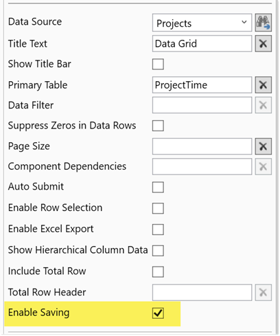 Editing and saving data using a Data Grid