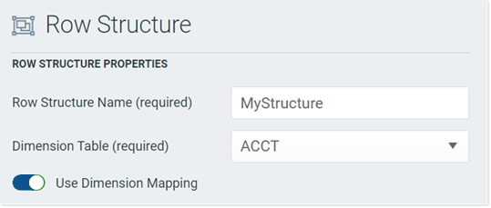 Row Structure Managing fixed row structures for web reports