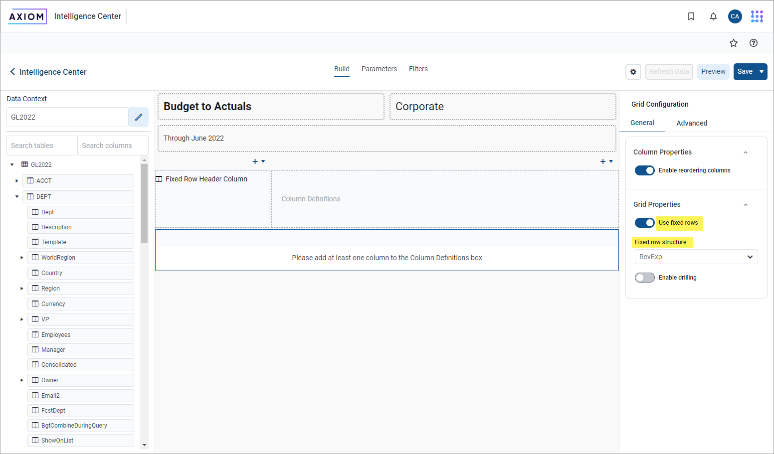 Creating new web reports